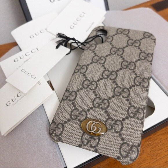 NWT Gucci GG Supreme Monogram Ophidia iPhone Case X/XS Canvas - Picture 1 of 7